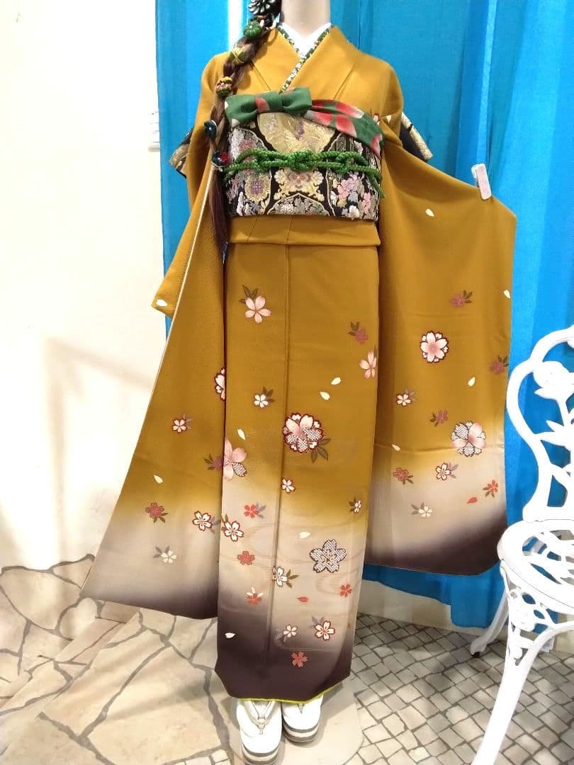 振袖フルセット、正絹振袖、成人式、重ね衿帯揚げ帯締め、西陣袋帯、襦袢、ガード加工