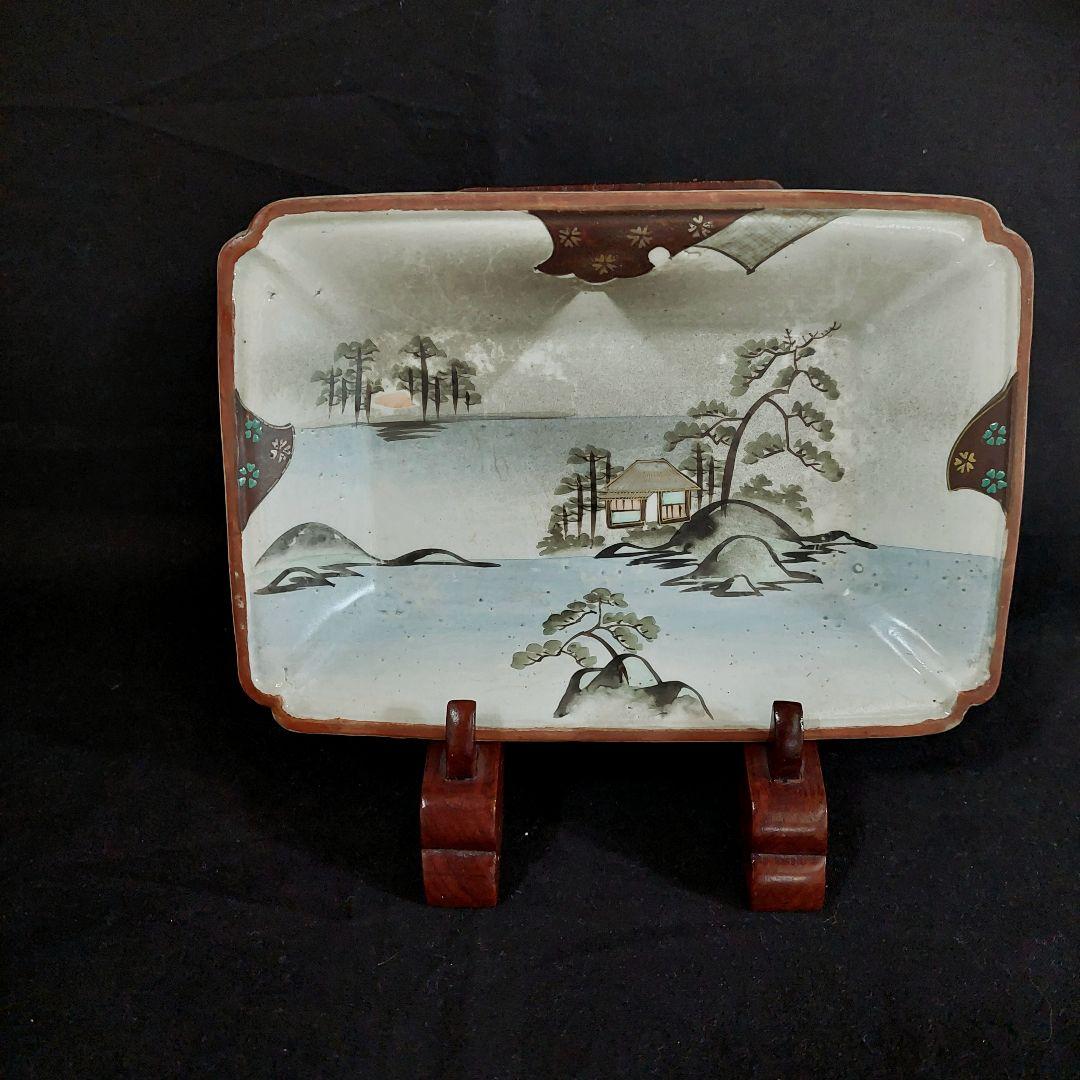 九谷焼き　九谷　骨董　アンティーク　焼き物　陶器　皿　小皿　和小物　陶芸　レア