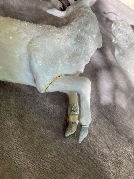 H.P. DECO クリスマス　オーナメントガラス細工　トナカイ　※難あり