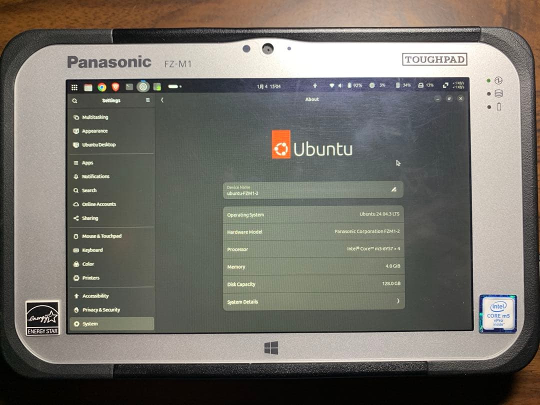 Windowsタブレット本体 Panasonic FZ-M1