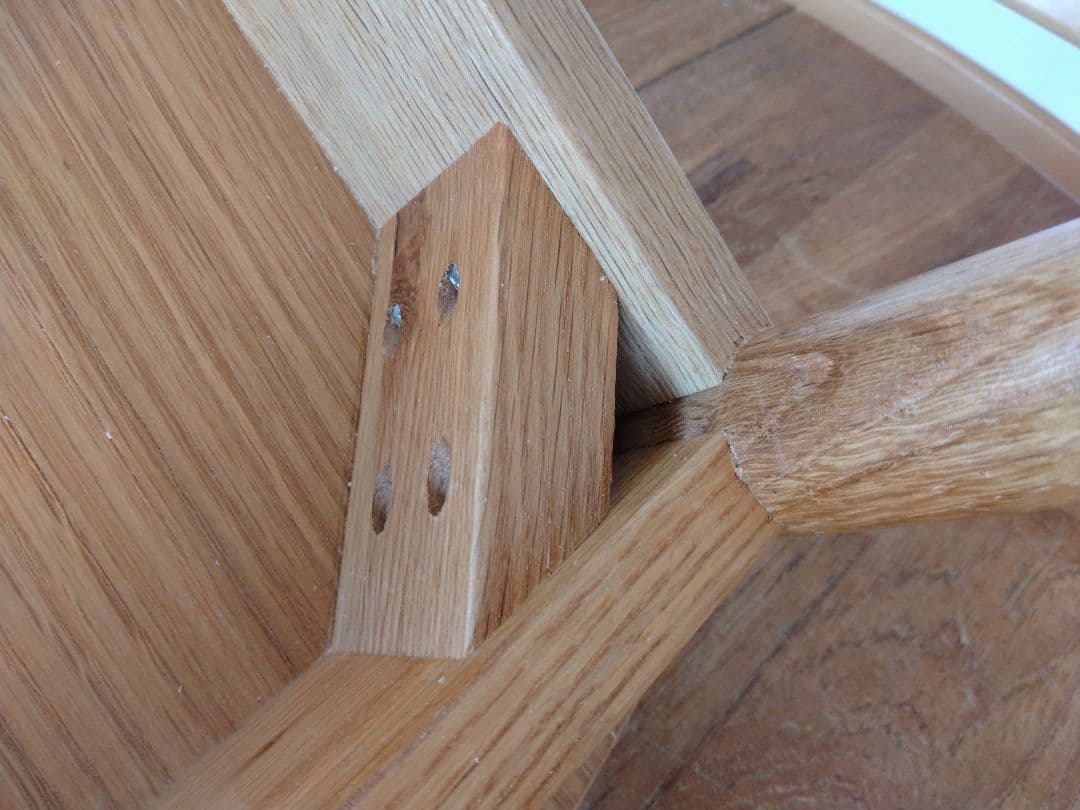 【極美品】MUJI/無印良品 オーク材ラウンジチェアワイド①ダイニングカフェ椅子