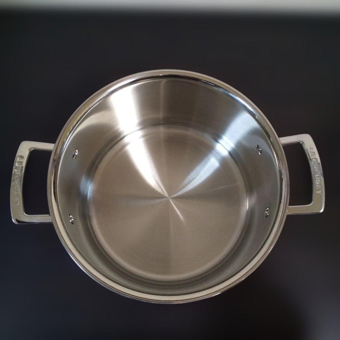 LE CREUSET ル・クルーゼ ステンレス蓋付き両手鍋 6L