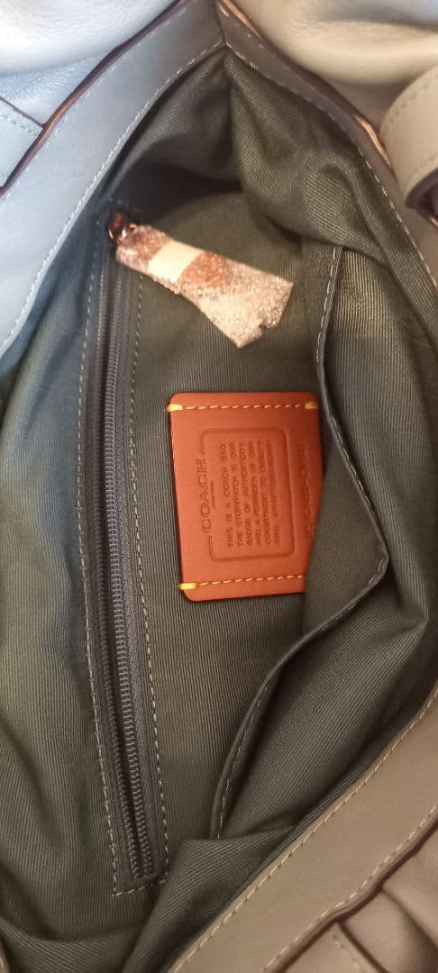 【新品】COACH グリーン ショルダーバッグ スカーフ付き