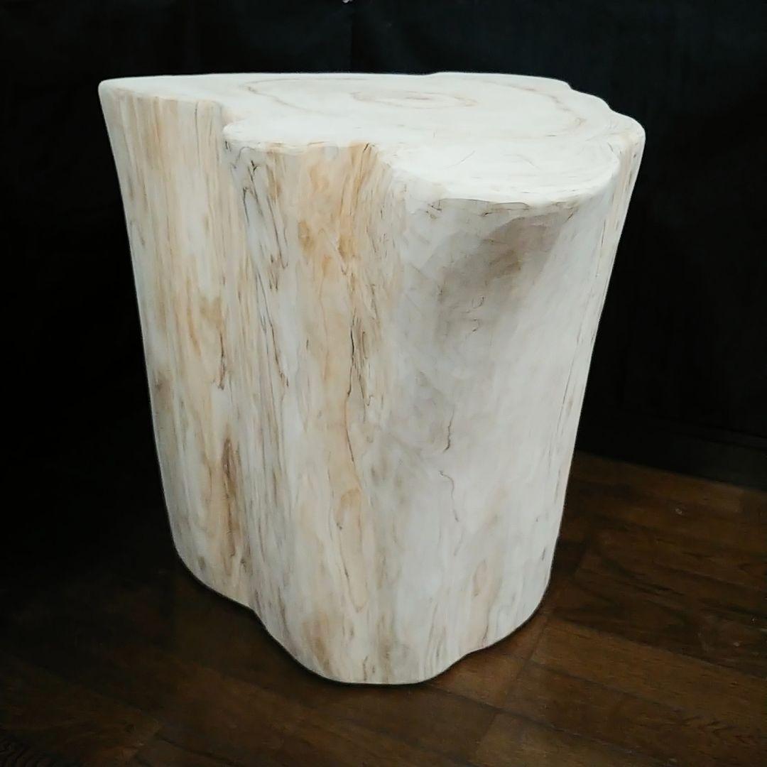 丸太スツール　丸太サイドテーブル　ヒノキ