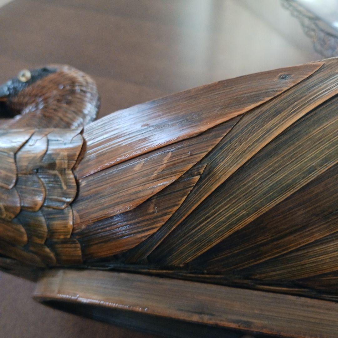 鳥型バスケット　小物入れ　 2個 竹細工