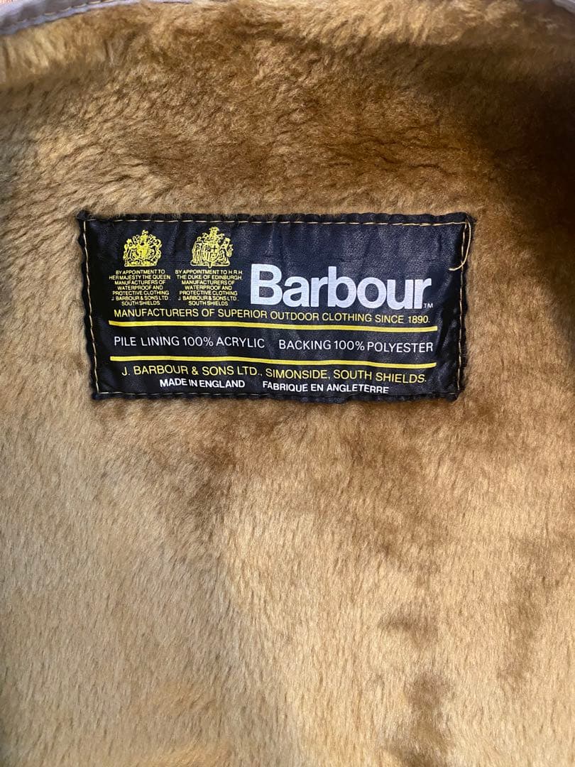 Barbour ビンテージライナーベスト ブラウン L〜XL