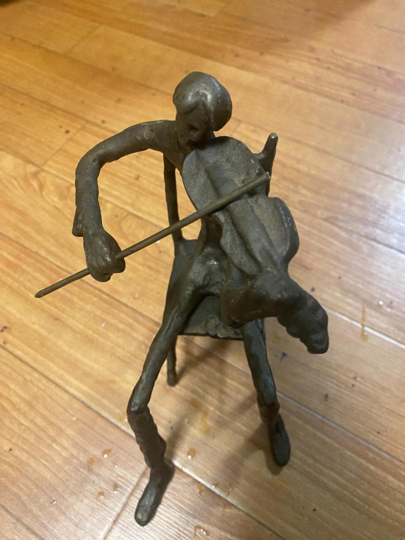 弦楽四重奏 ブロンズオブジェ 金属 彫刻 置物 音楽家 モダン アート