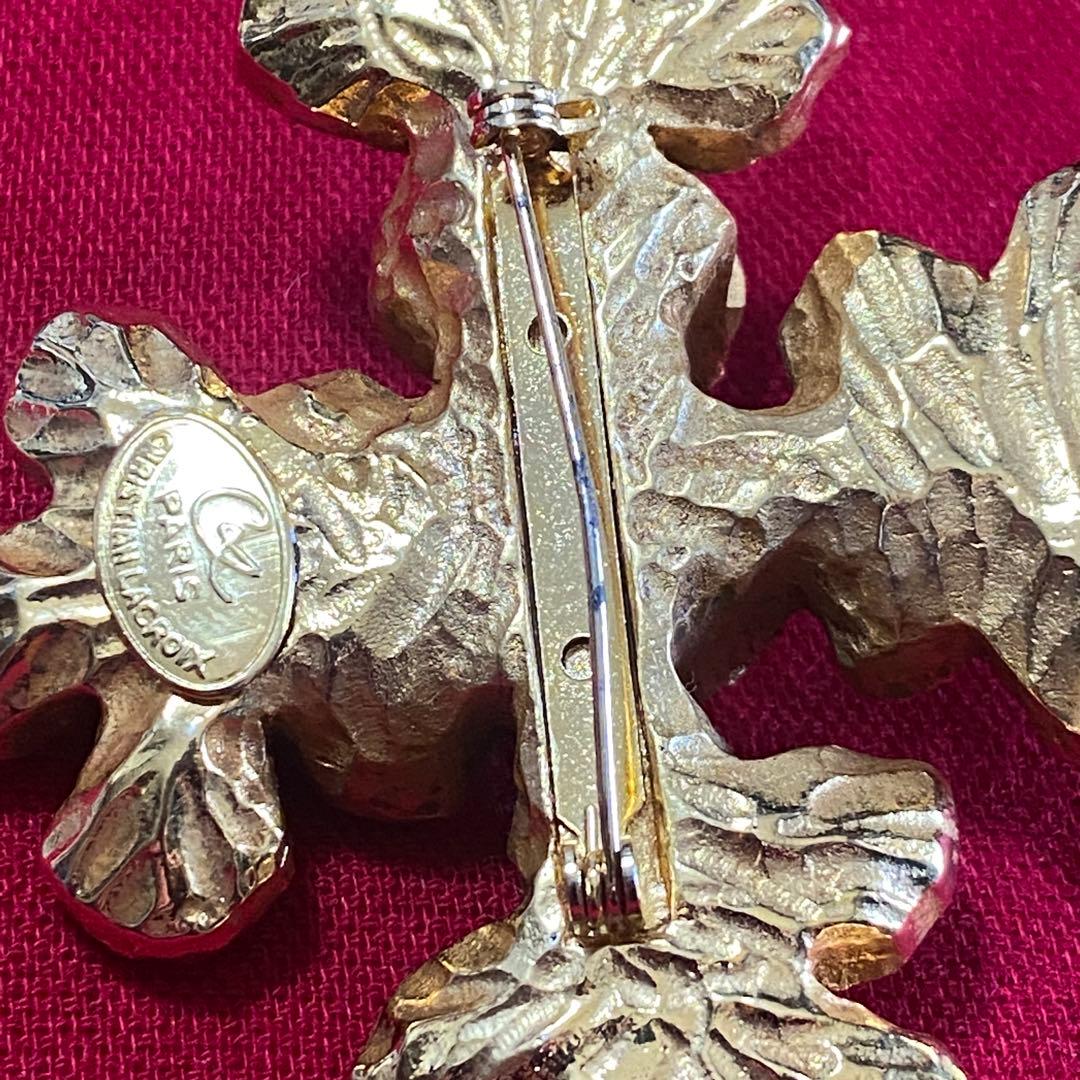 クリスチャンラクロワ ブローチ ヴィンテージ フラワー オートクチュール