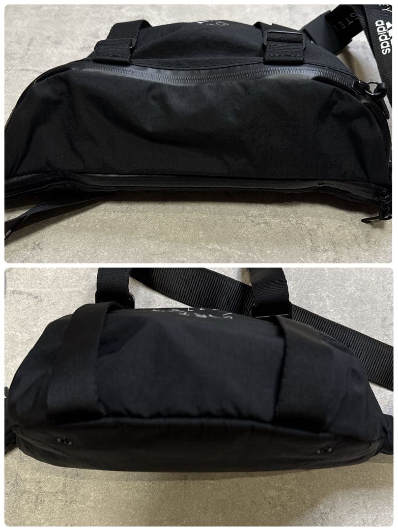 ななadidas ステラマッカートニー ボディバック ウエストポーチ 黒