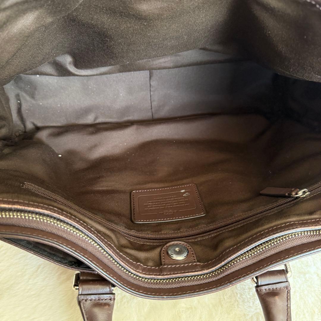 コーチ ビジネスバッグ ブリーフケース 2way レキシトン レザー ブラウン