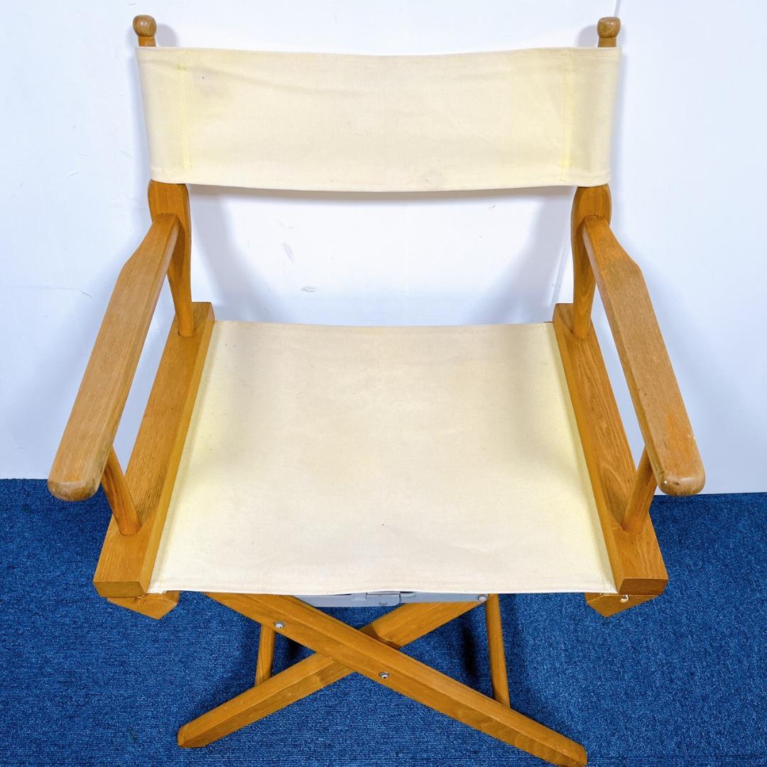 【良品】上海家具 ビンテージ ディレクターズチェア 木製チェア 折り畳み