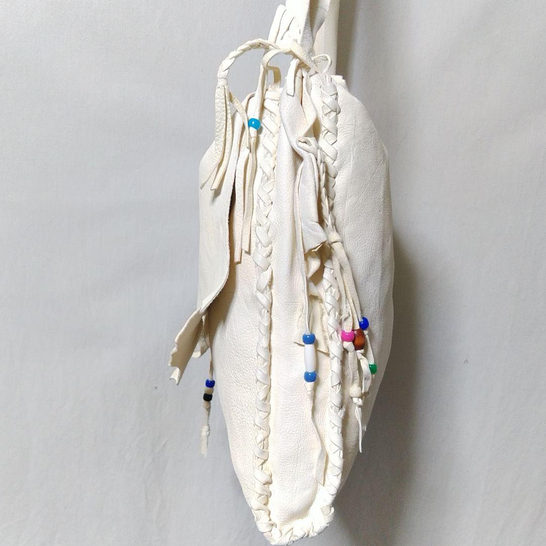 u*n様 ネイティブ 本革 ディアスキン ショルダーバッグ デッドストック メキ