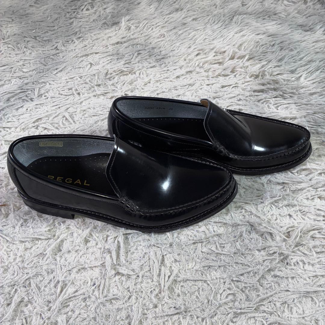 極美品 REGAL コブラヴァンプ ガラスレザー 43VR 26 ローファー