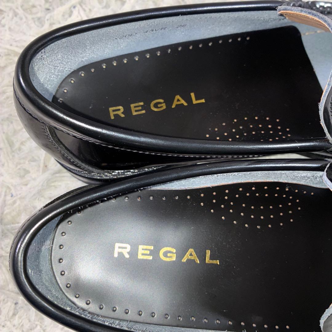 極美品 REGAL コブラヴァンプ ガラスレザー 43VR 26 ローファー