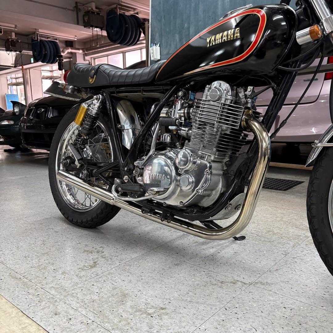 ワンオフYAMAHA sr400ヨシムラ風ショート菅フルエキステンレス