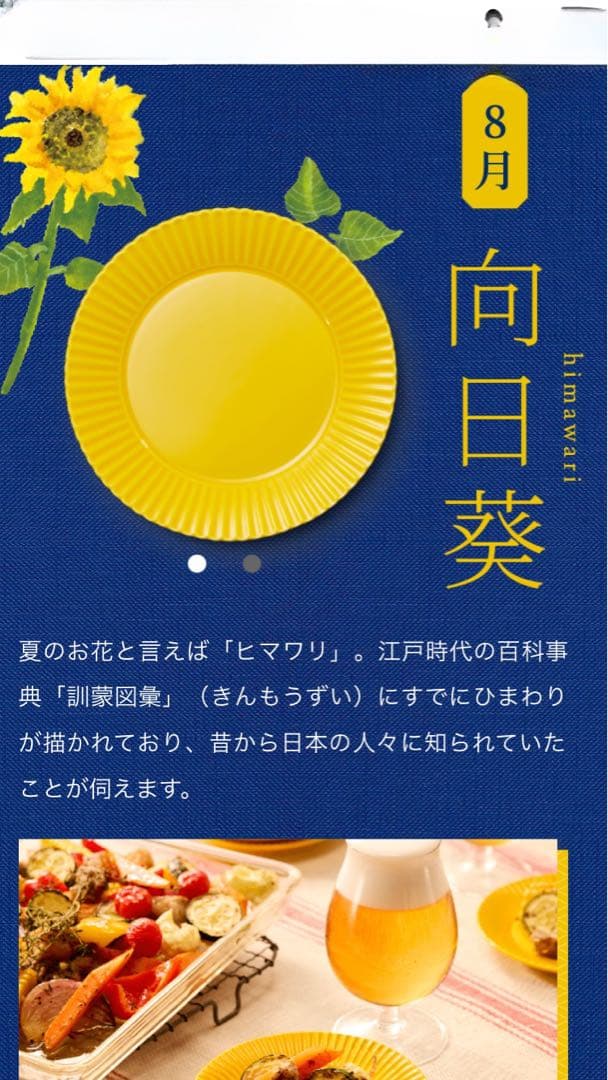 金麦　花やか皿10枚　向日葵８月