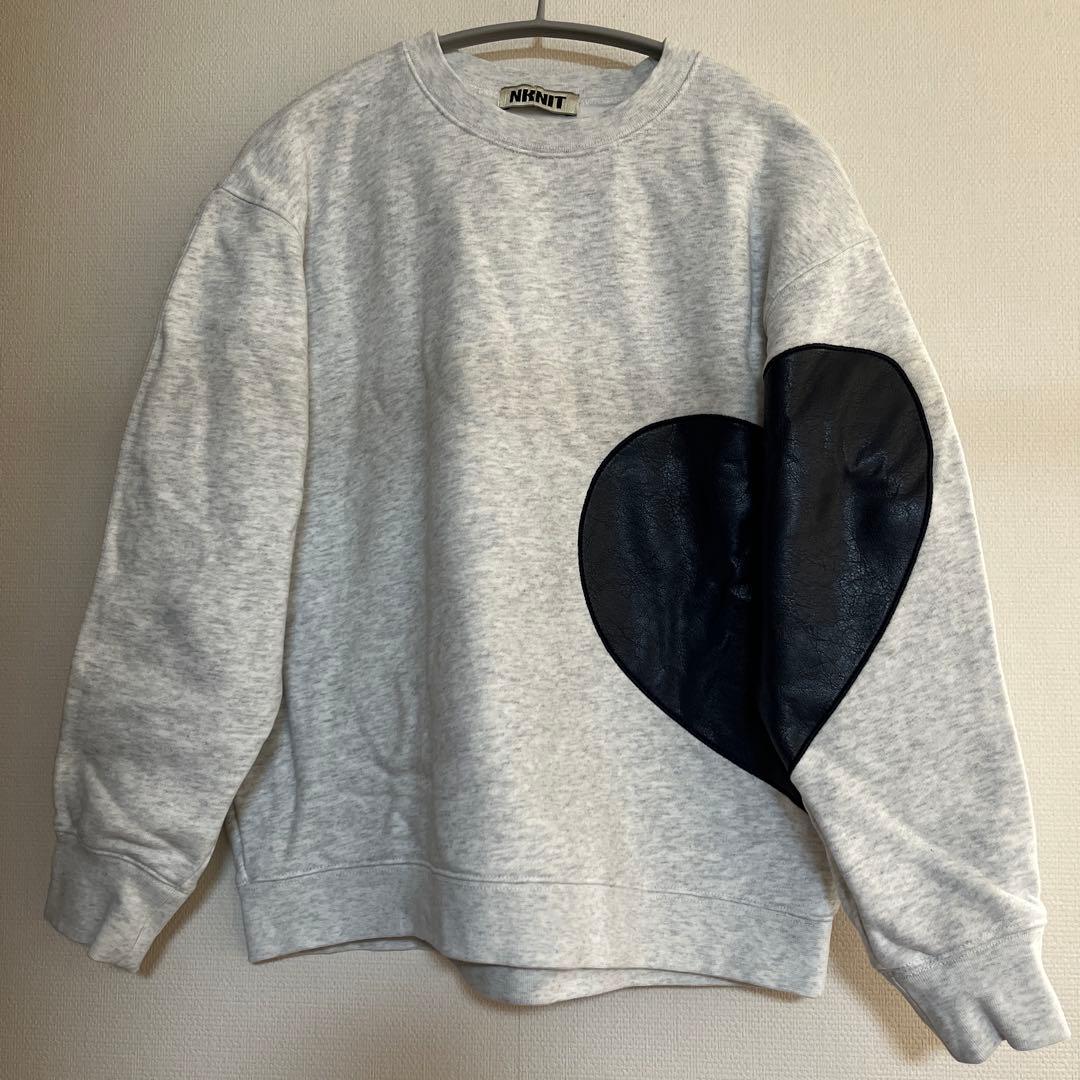 nknit ♡pattern pullover sweat ハートスウェット