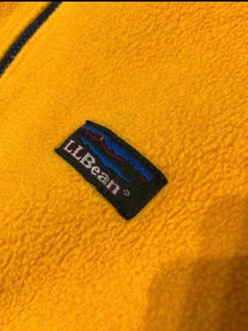 us購入　LL Bean フリース　シンチラ　スナップT イエロー　M L 美品