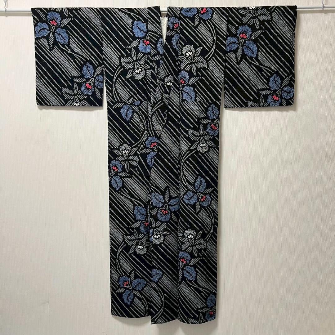 KL3191 有松鳴海絞り 浴衣 身丈155cm 夏着物 木綿