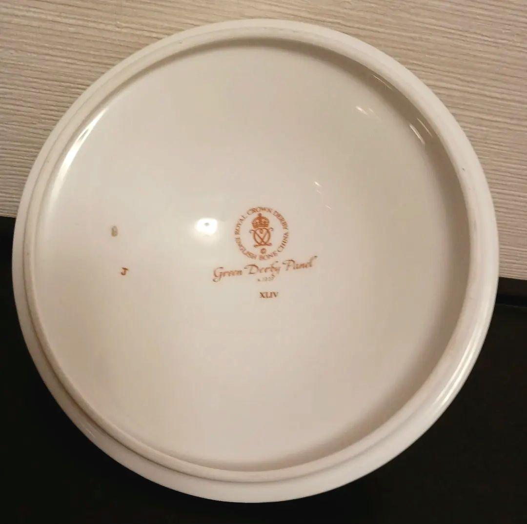 値下げ‼️ロイヤルクラウンダービーパネル グリーン 蓋付き野菜皿(1700ml)