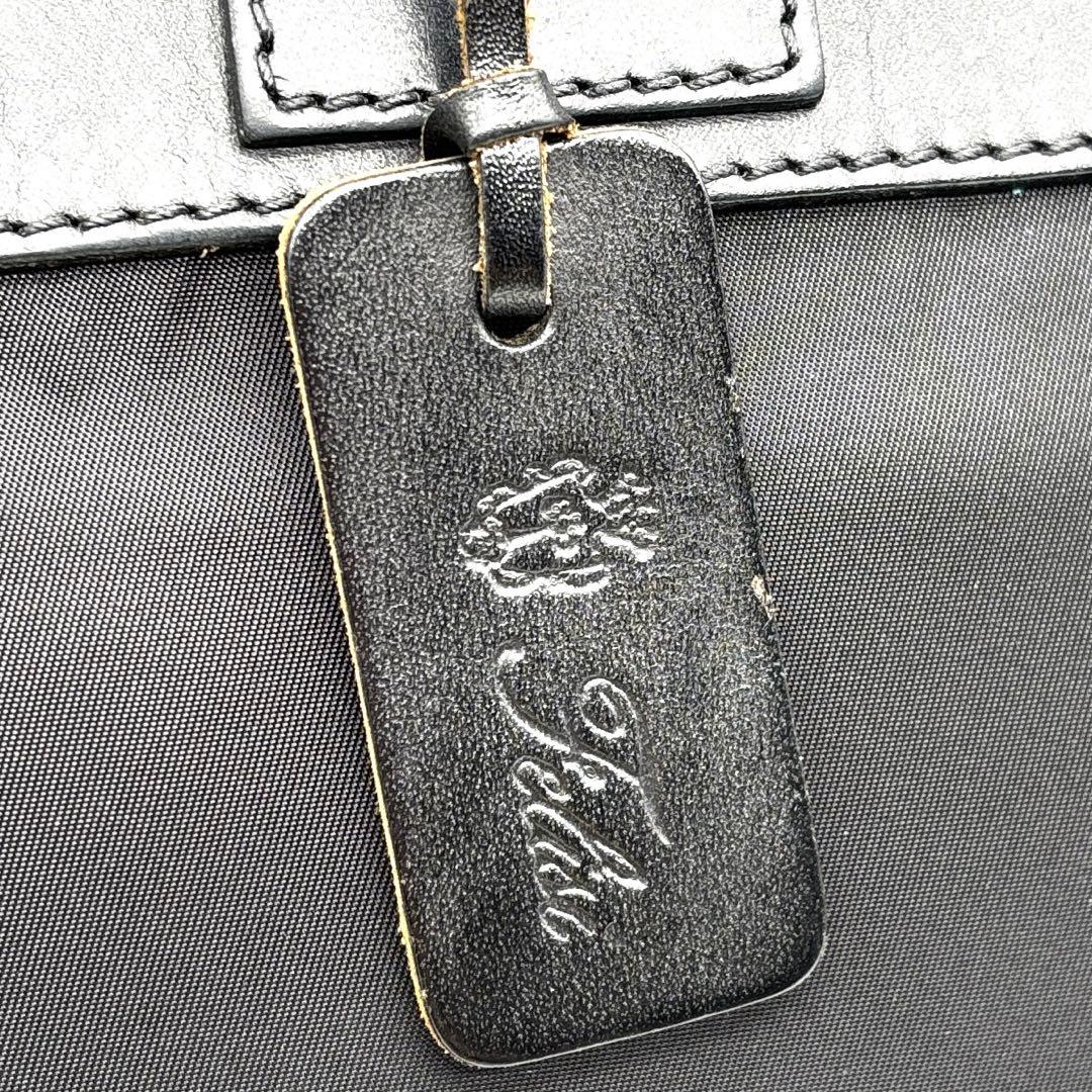 極美品 フェリージ ビジネスバッグ ロゴ 12-39 A4可 大容量 メンズ 黒