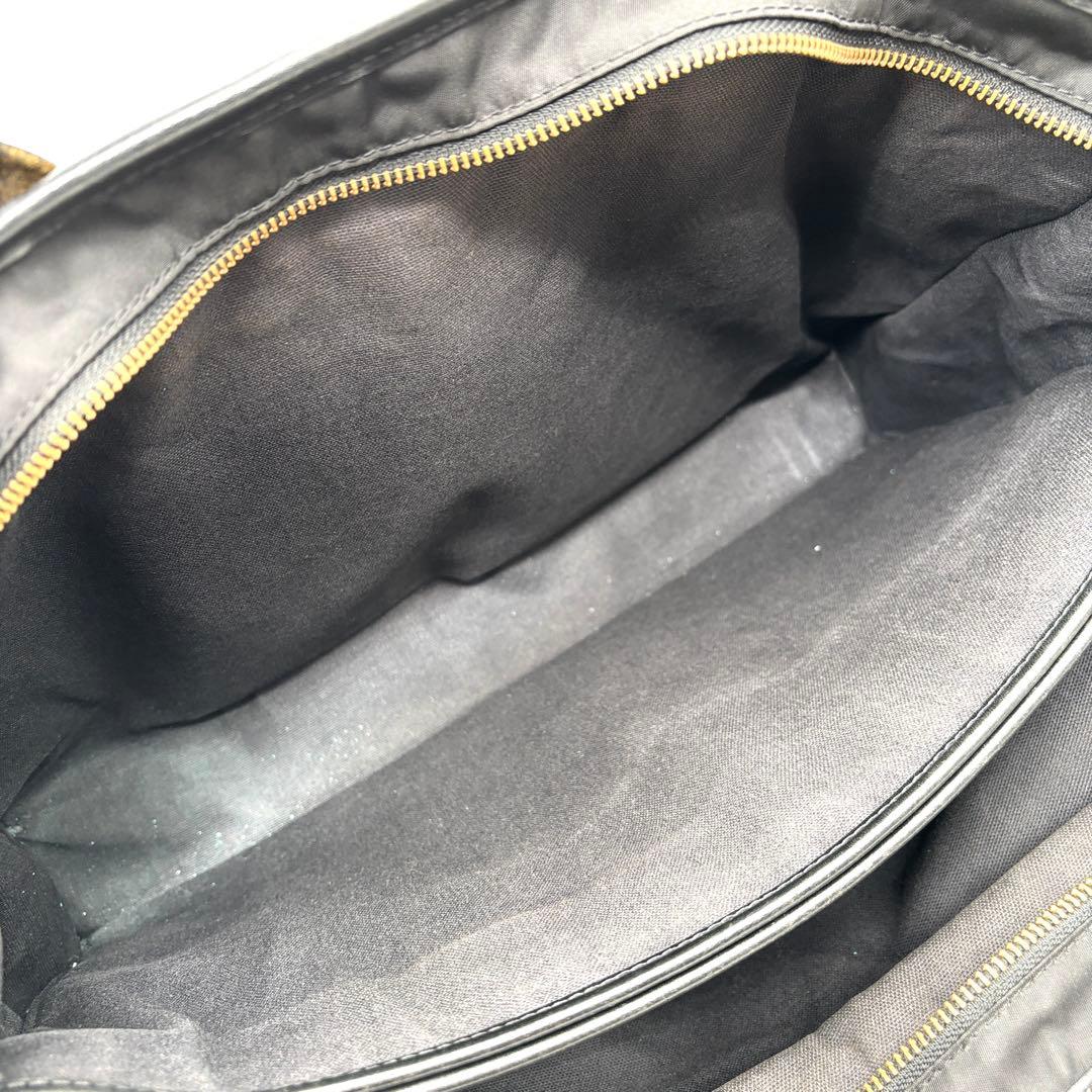 極美品 フェリージ ビジネスバッグ ロゴ 12-39 A4可 大容量 メンズ 黒