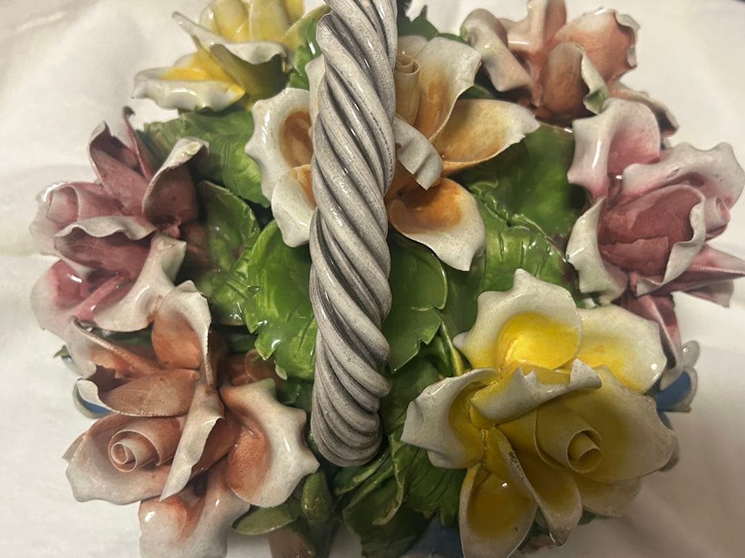 イタリア 花かご 陶器