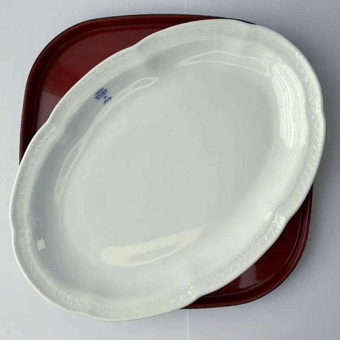 リチャードジノリ★ボンジョルノ ブルーロゴ オーバルプレート 30cm