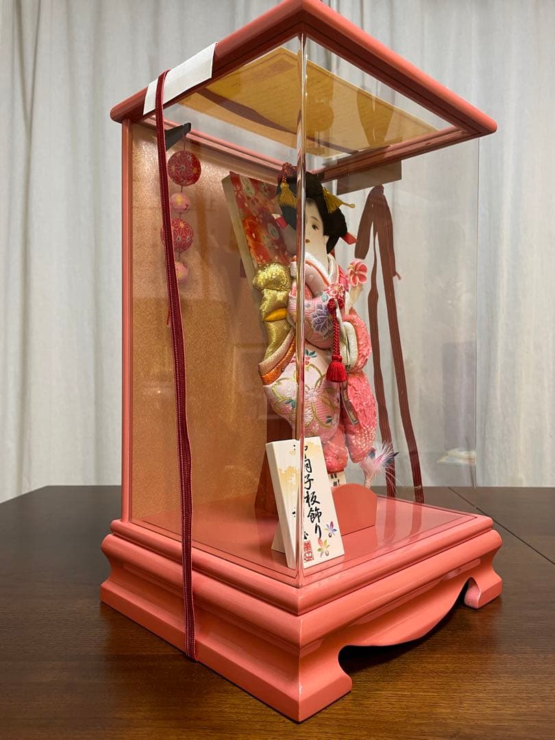 吉徳　羽子板飾り　ピンク