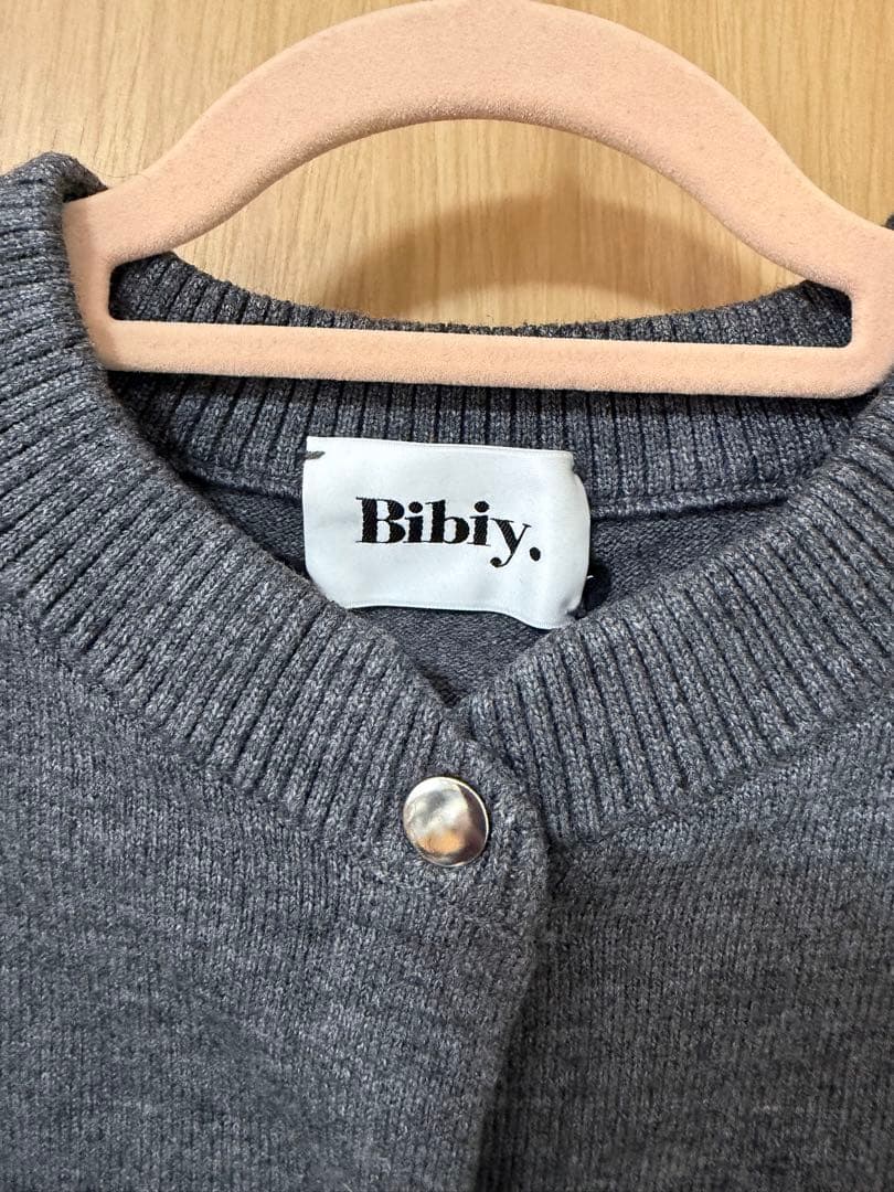 トップス Bibiy. BIBIY. TRACK CARDIGAN GRAY