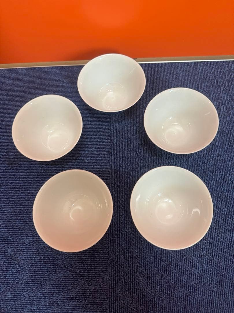 1859  古伊万里　染付青花　大明成化年製銘　湯呑5客　時代物