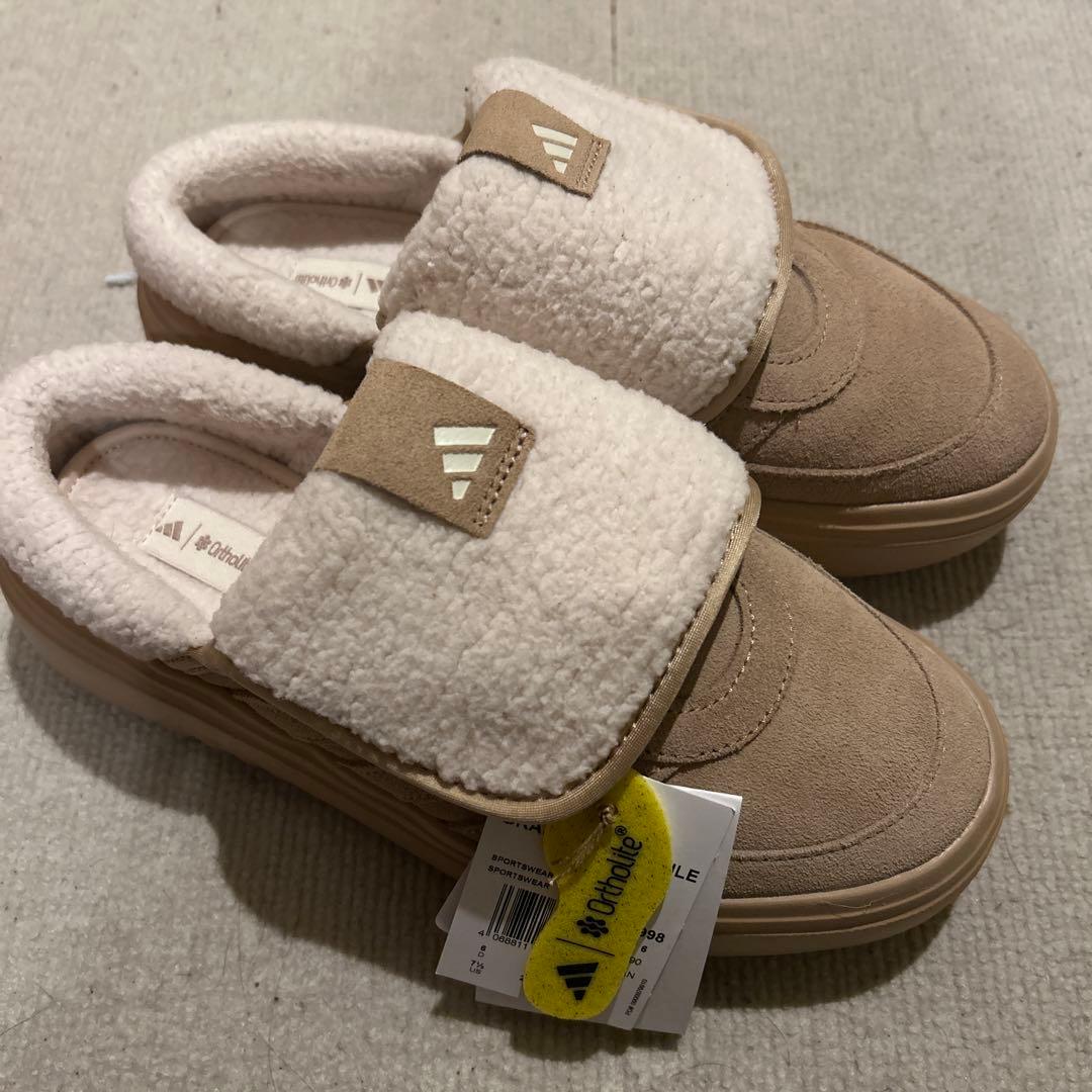 靴 Adidas GrandCourtMuleBlackBeigeWarm Sand