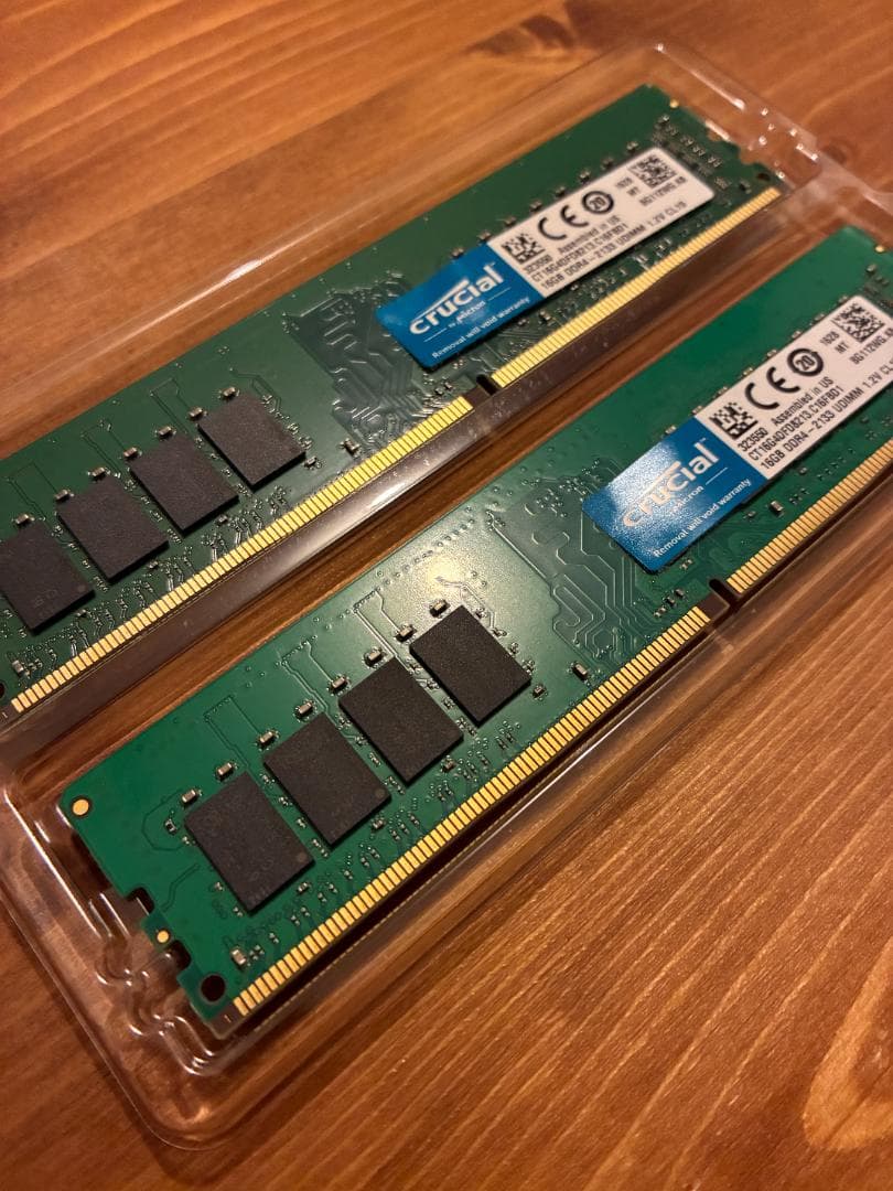 Crucial 32GB（16GB*2）DDR4-2133 UDIMM
