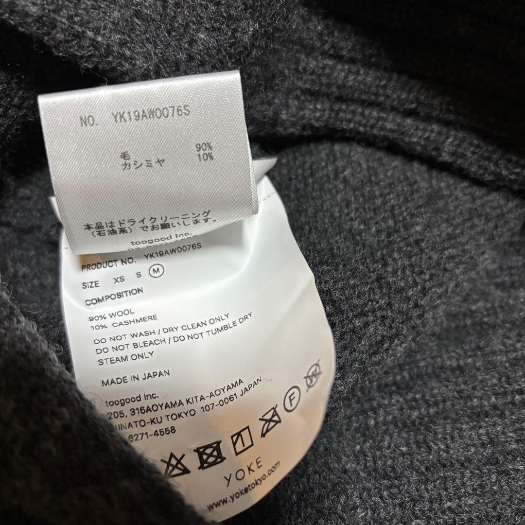 YOKE DETACHABLE FOLD UP SHARE KNIT カシミヤ混