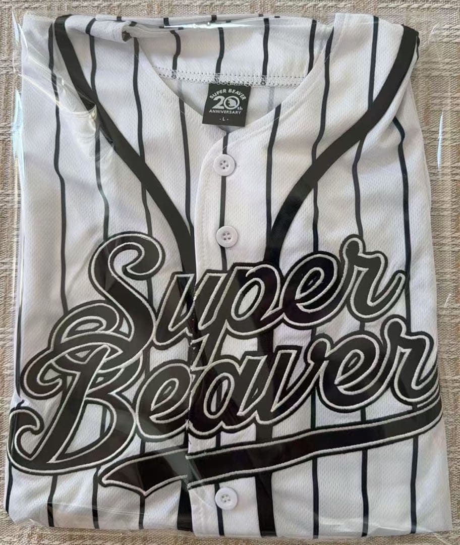 SUPER BEAVER 20周年ベースボールシャツ ストライプ Lサイズ