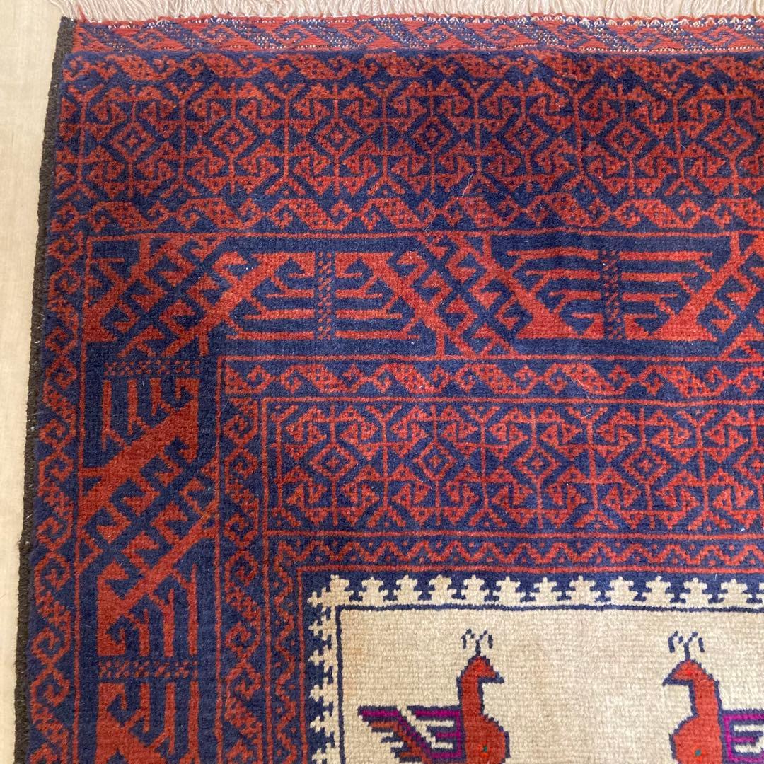 ペルシャ絨毯　バルーチ　ヴィンテージラグ　トライバルラグ　159x91㎝