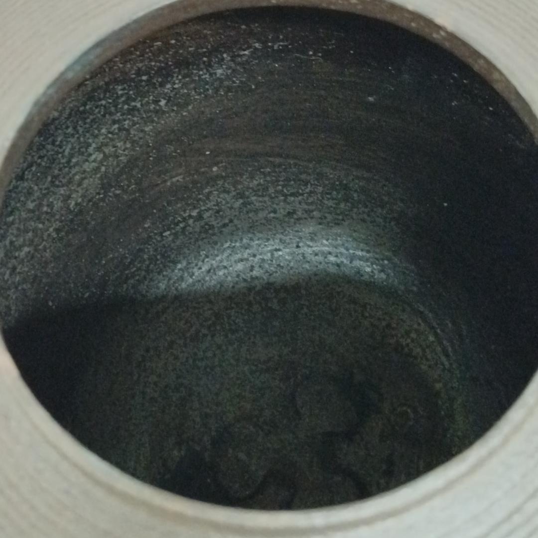 K102 茶道具 筒糸目釜 竹地紋 橋本辰敏 共箱 鉄釜 鉄製 銅製蓋 茶釜
