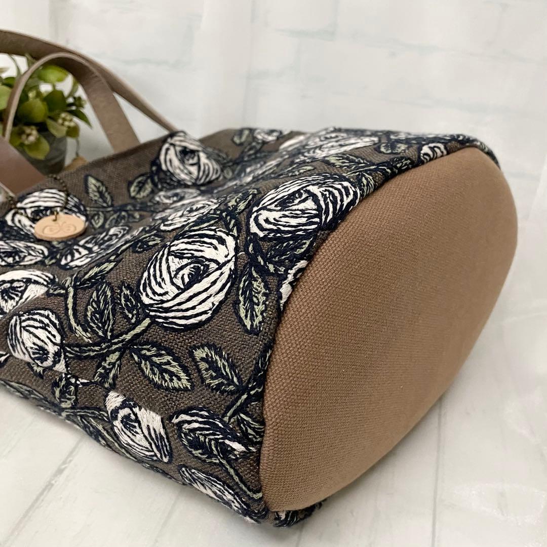 ハンドメイド　バケツトートバッグ　ミナペルホネン rosy 453