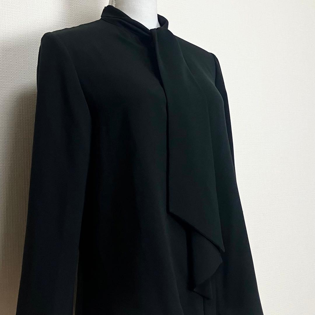 セオリーリュクス　長袖ボウタイシャツ　ブラウス　ブラック RYNA 40 日本製