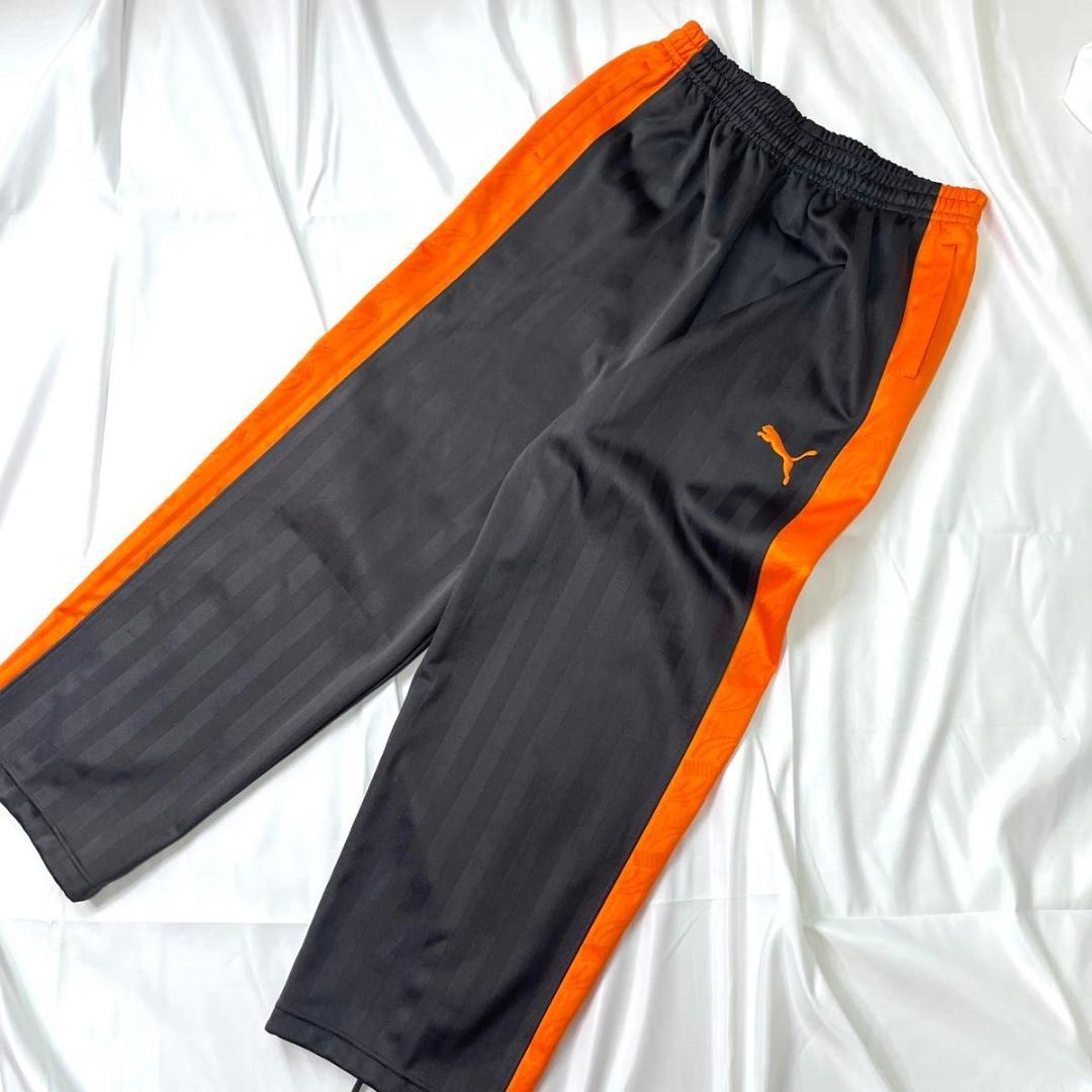 極美品 プーマ　ジャージ　セットアップ　ダークグレー　オレンジ　XL プージャー