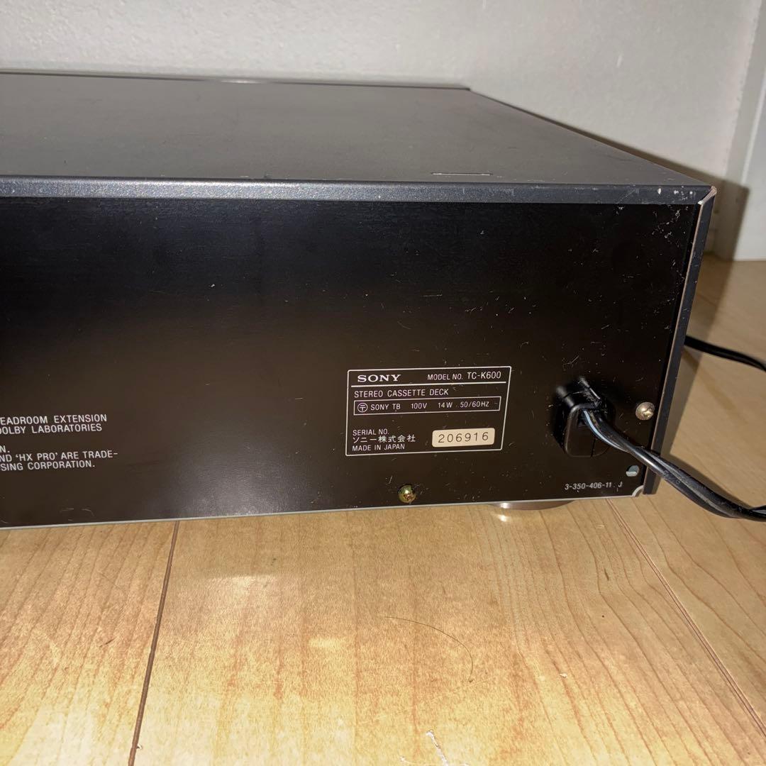 SONY ソニー TC-K600カセットデッキ 3ヘッド　動作ok