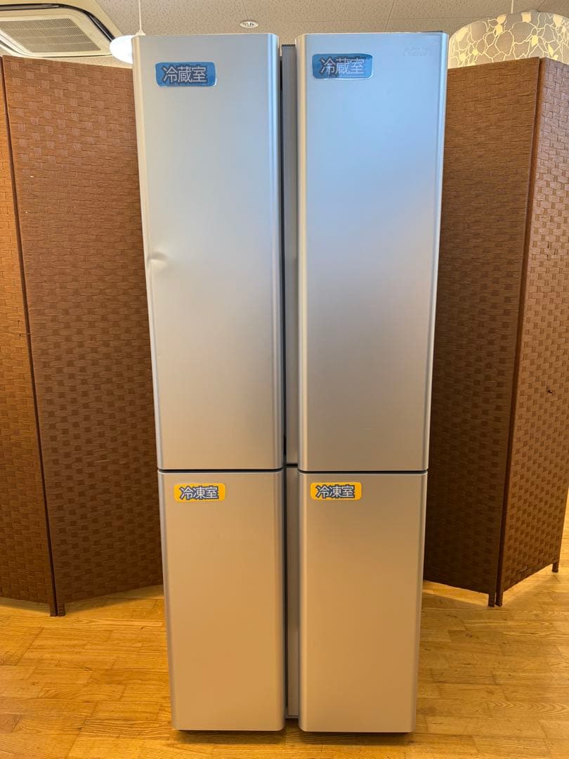 F086 AQUA ４ドア　冷蔵庫　フレンチドア　420L 2021年製