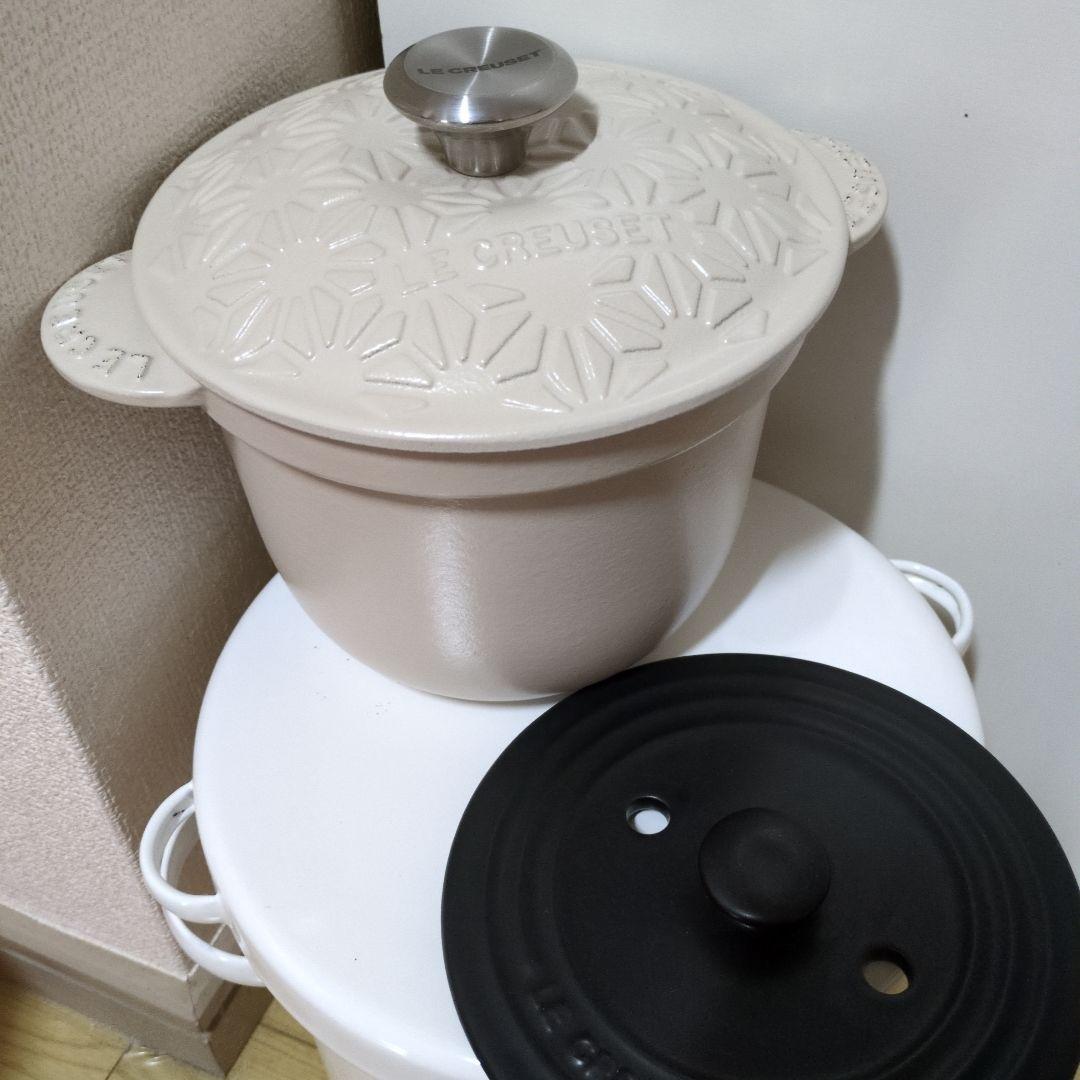 Le Creuset ココットエブリィ18　限定和柄ブリオッシュ＋内蓋