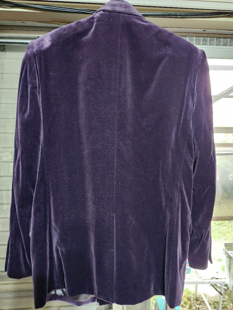 LITTLE BIG　 パープルベルベットダブルブレストスーツ　サイズ44日本製