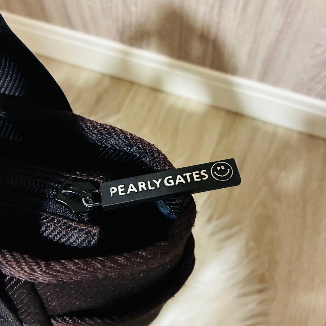 パーリーゲイツ　カートバッグ　ロゴ総柄　PG ニコちゃん　ネイビー