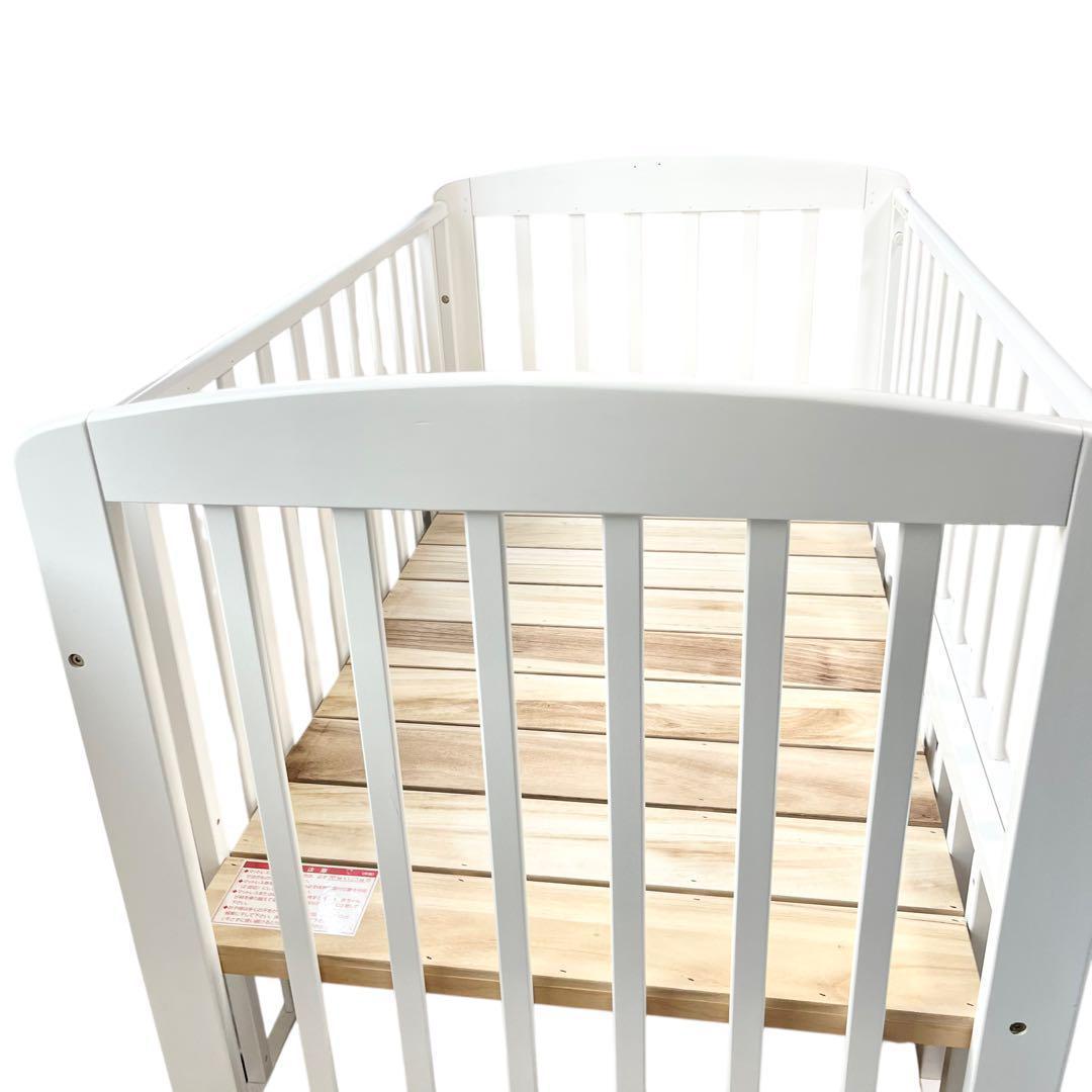 KATOJI カトージ　ベビーベット ホワイト　白　木製　ベビー用品