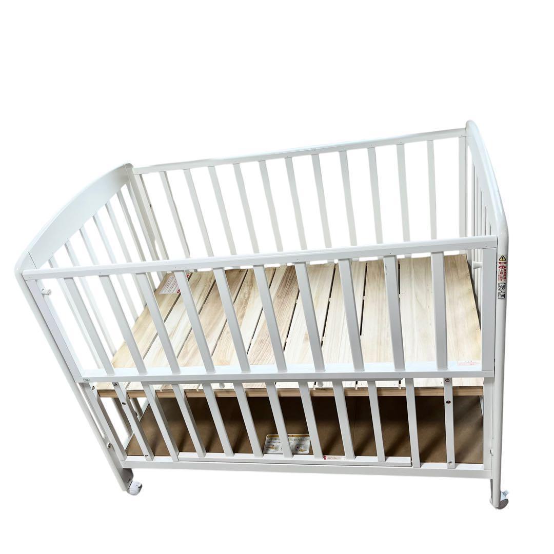 KATOJI カトージ　ベビーベット ホワイト　白　木製　ベビー用品