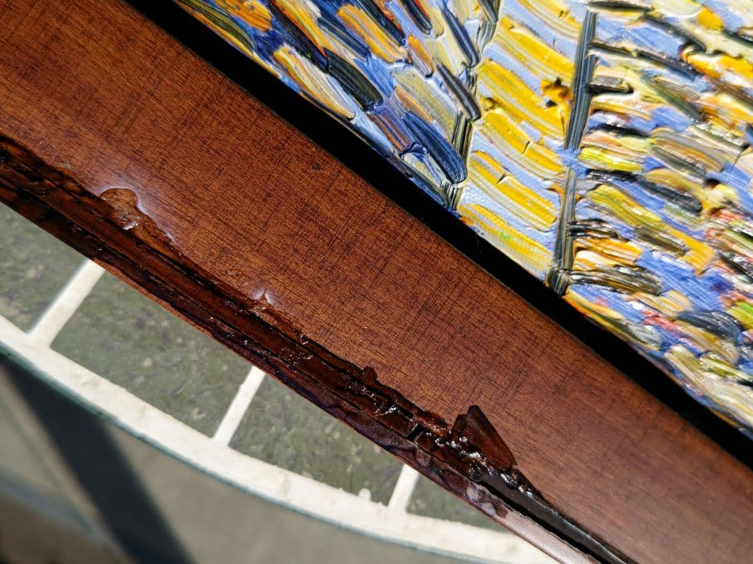 小*野様 印象派 カフェ風景画　ゴッホ　夜のカフェテラス　レプリカ 70cm ×