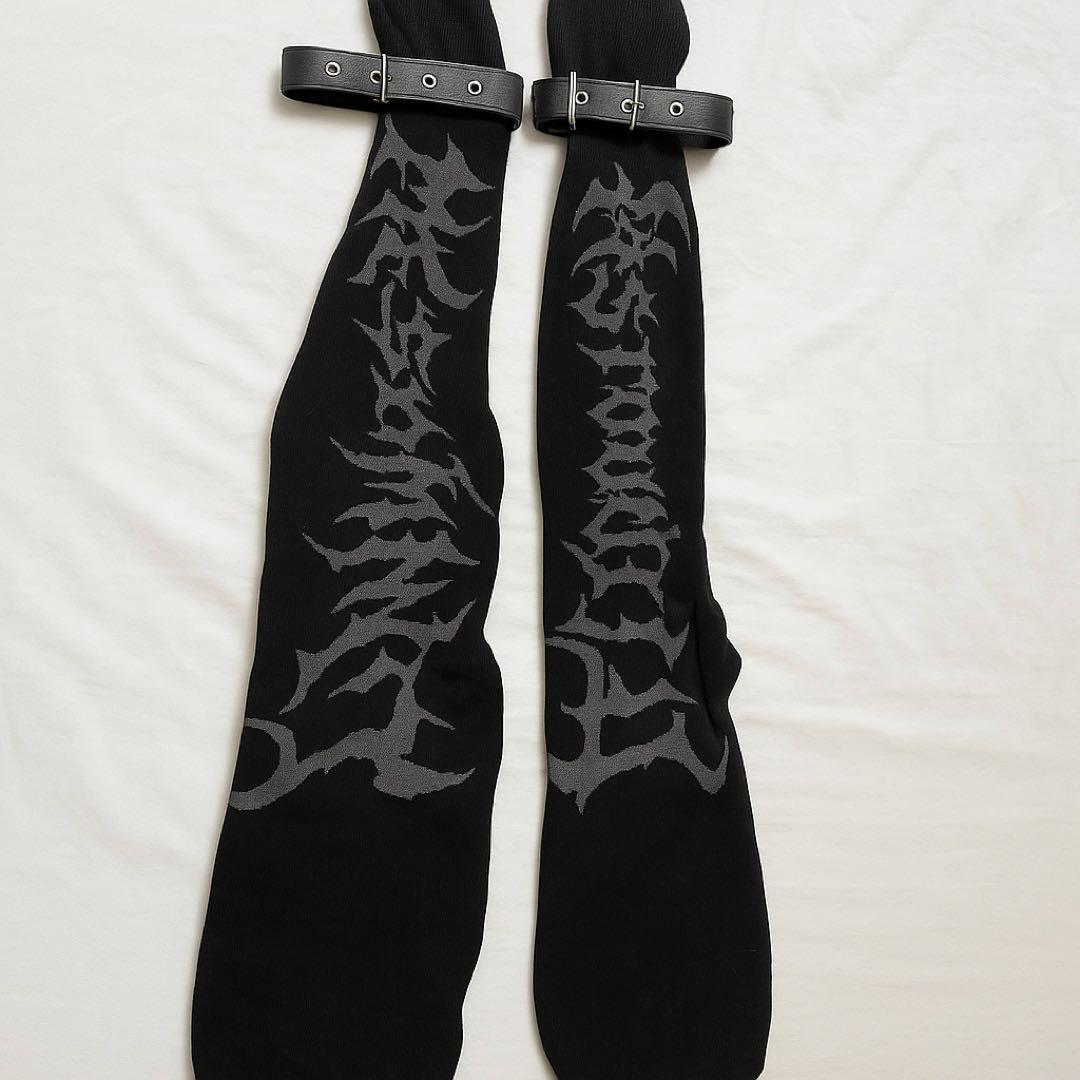 【即購入可】DimMoire ロゴニーハイレッグウォーマー 黒