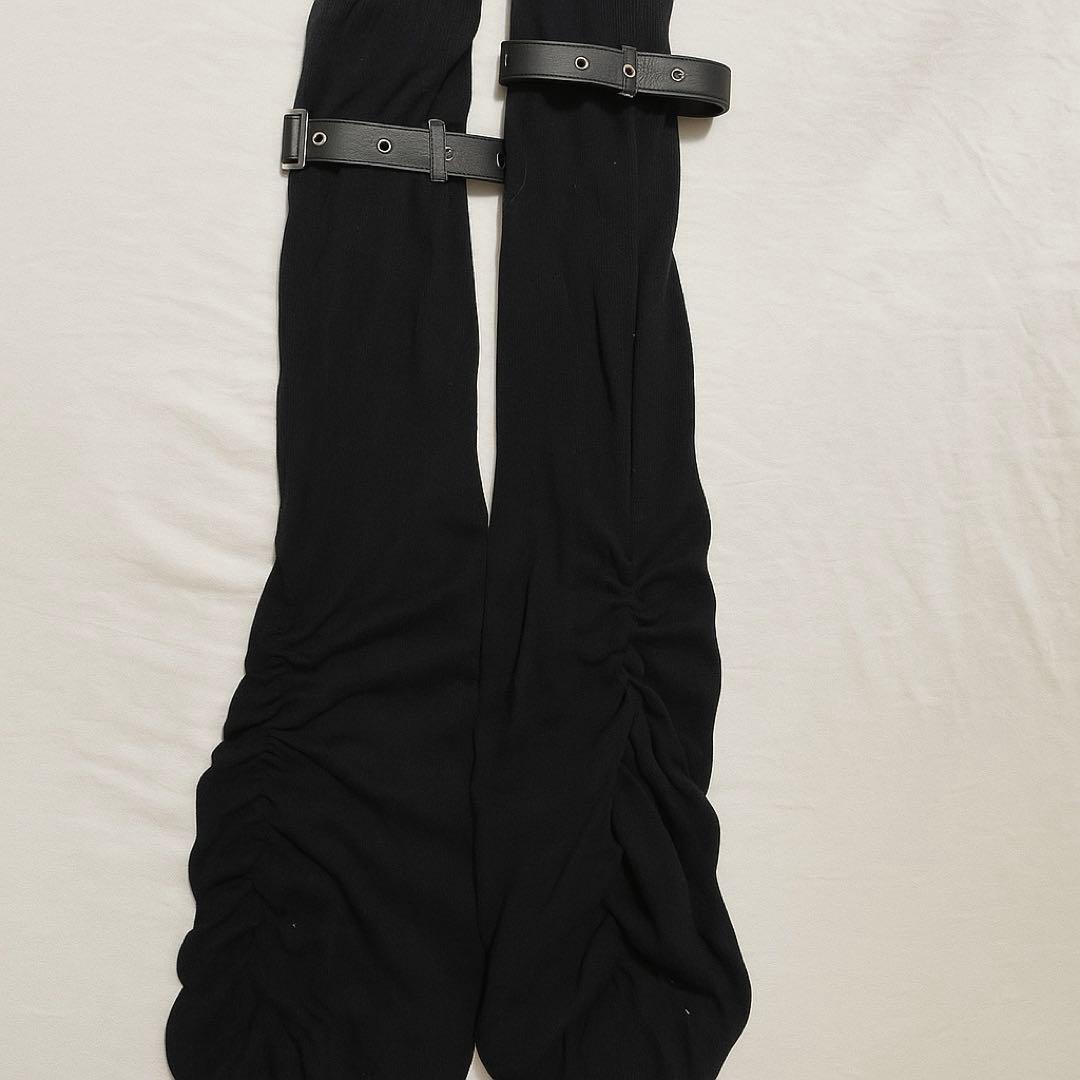 【即購入可】DimMoire ロゴニーハイレッグウォーマー 黒